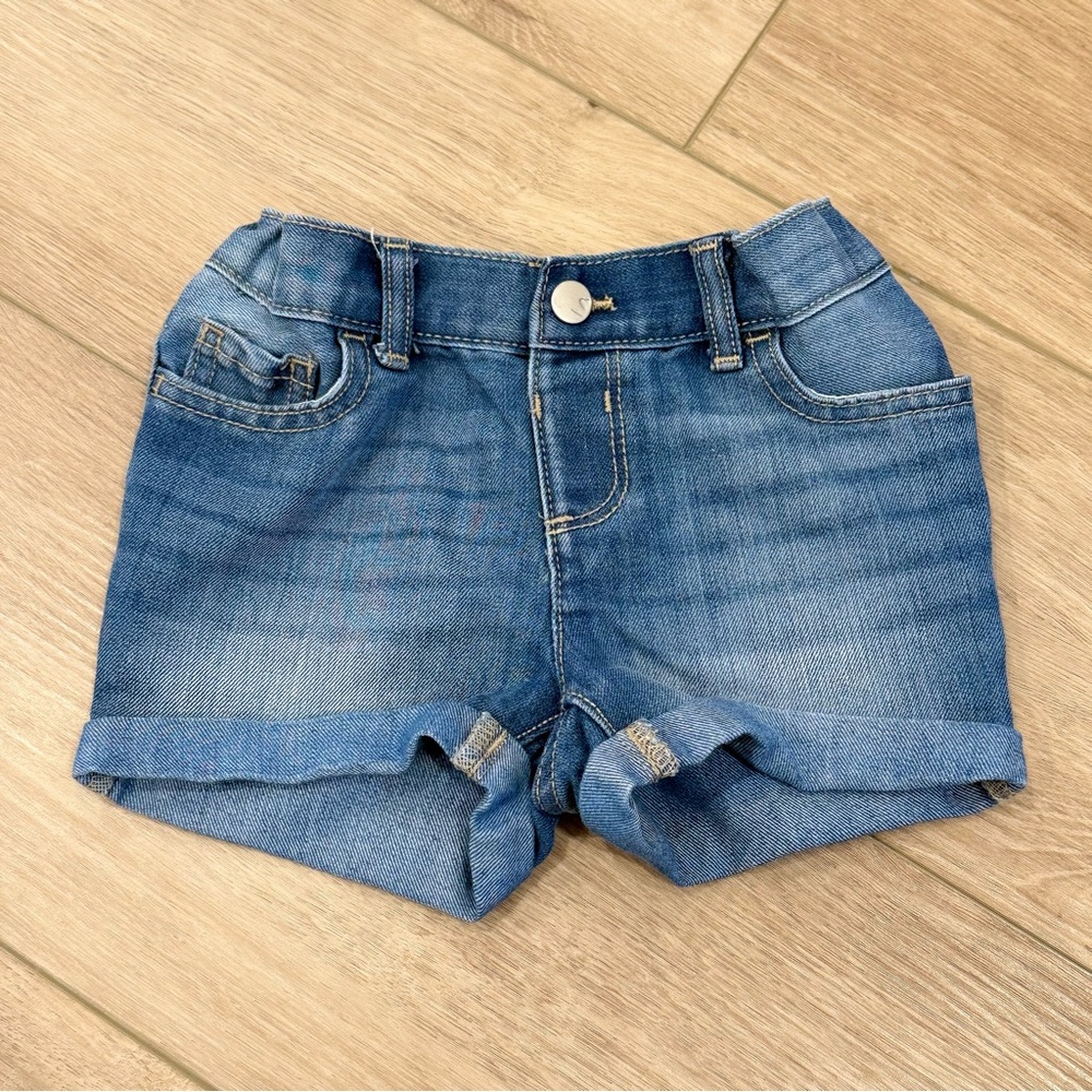 Girls Blue Denim “Shortie” Shorts